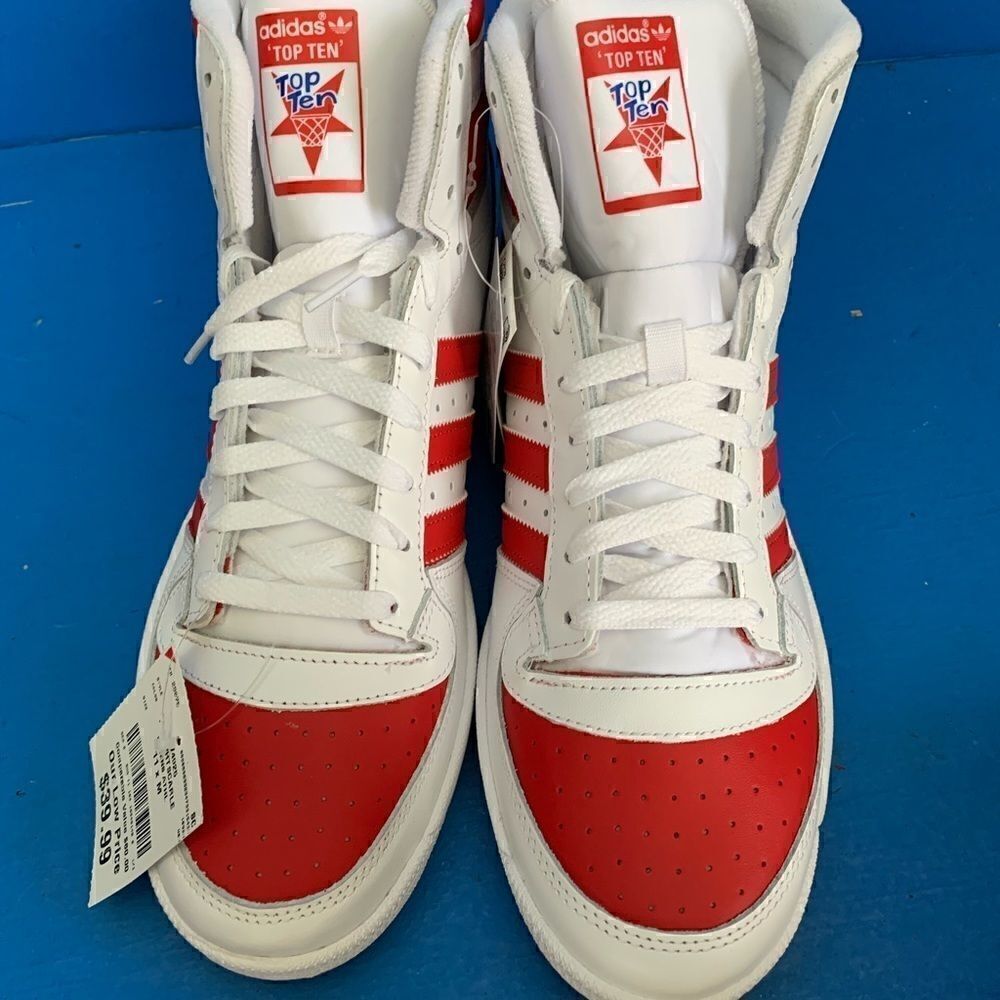 adidas Top Ten RB White Scarlet Red FV4925 Men's Basketball Sneakers Size 11 - Picture 5 of 12